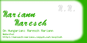 mariann maresch business card
